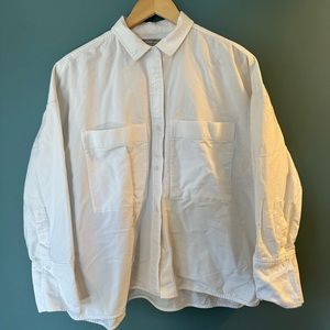 Everlane white boxy Oxford medium